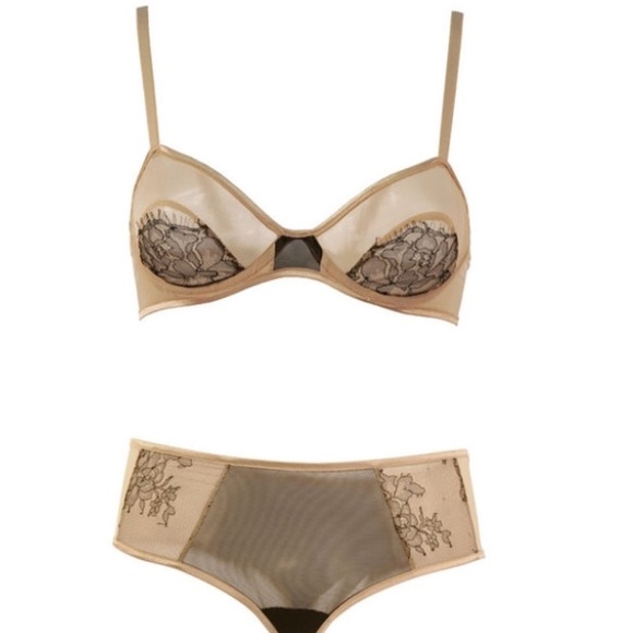 Lascivious Ana Black Nude Underwire Lace Bra 34B - Picture 1 of 2